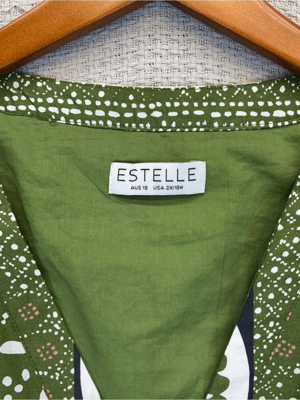 Estelle Ethereal Print Green Maxi Dress Sz 2X Boho Pockets Floral Hippie Cottage - Picture 5 of 15